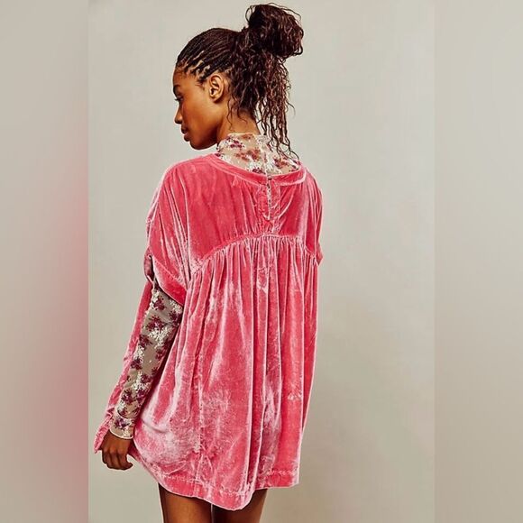 NWOT size Small Free People Moon City Velvet Top - Picture 2 of 7